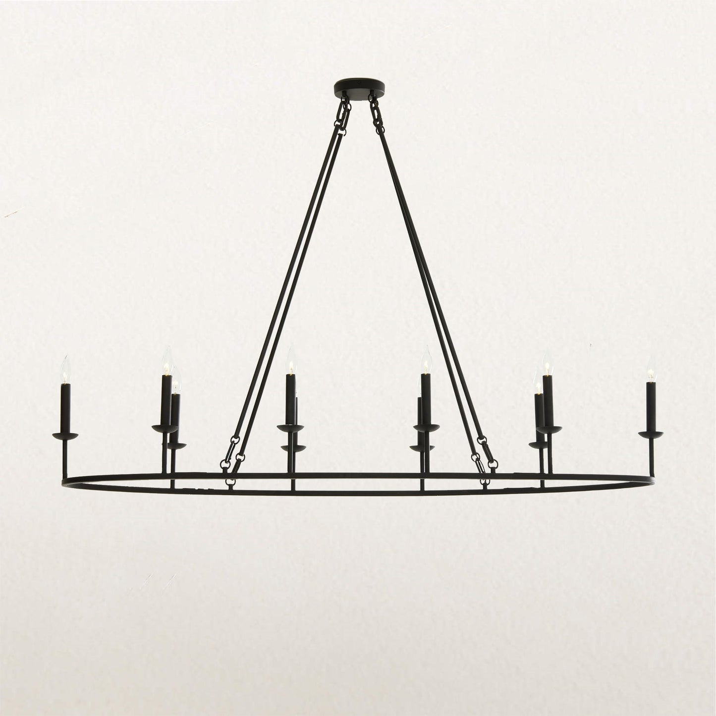 Dimmable Candelabra Glow Chandelier - Candelabra-Inspired Design with Dimmable Bronze Finish and Candle-Style Lights - Stylish Hanging Light Fixture for Living Room