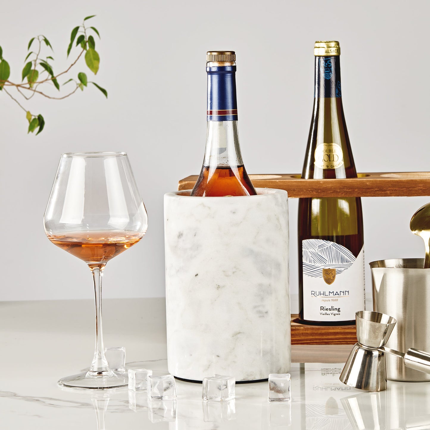 legant French White Marble Wine Cooler for Kitchen - Multi-functional Design for Dining Room and Perfect Marble Wine Chiller