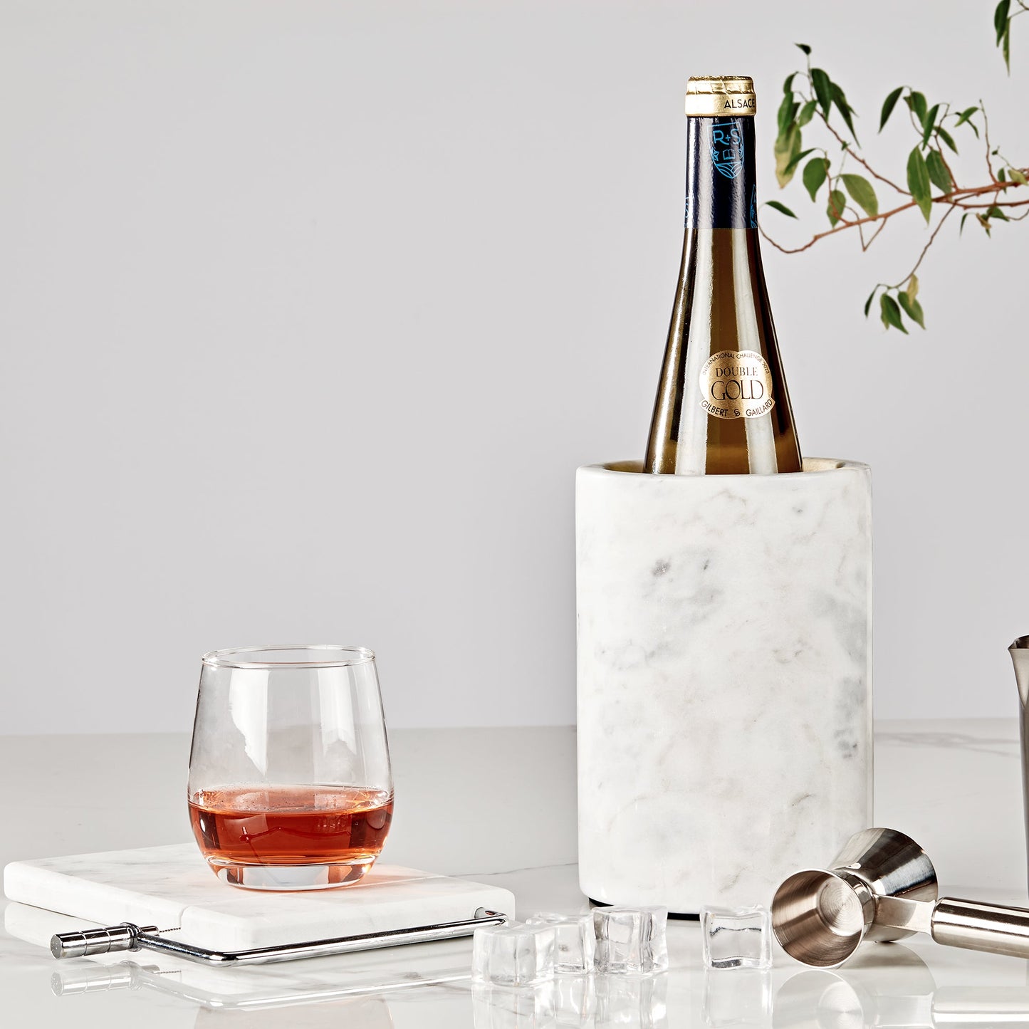 legant French White Marble Wine Cooler for Kitchen - Multi-functional Design for Dining Room and Perfect Marble Wine Chiller