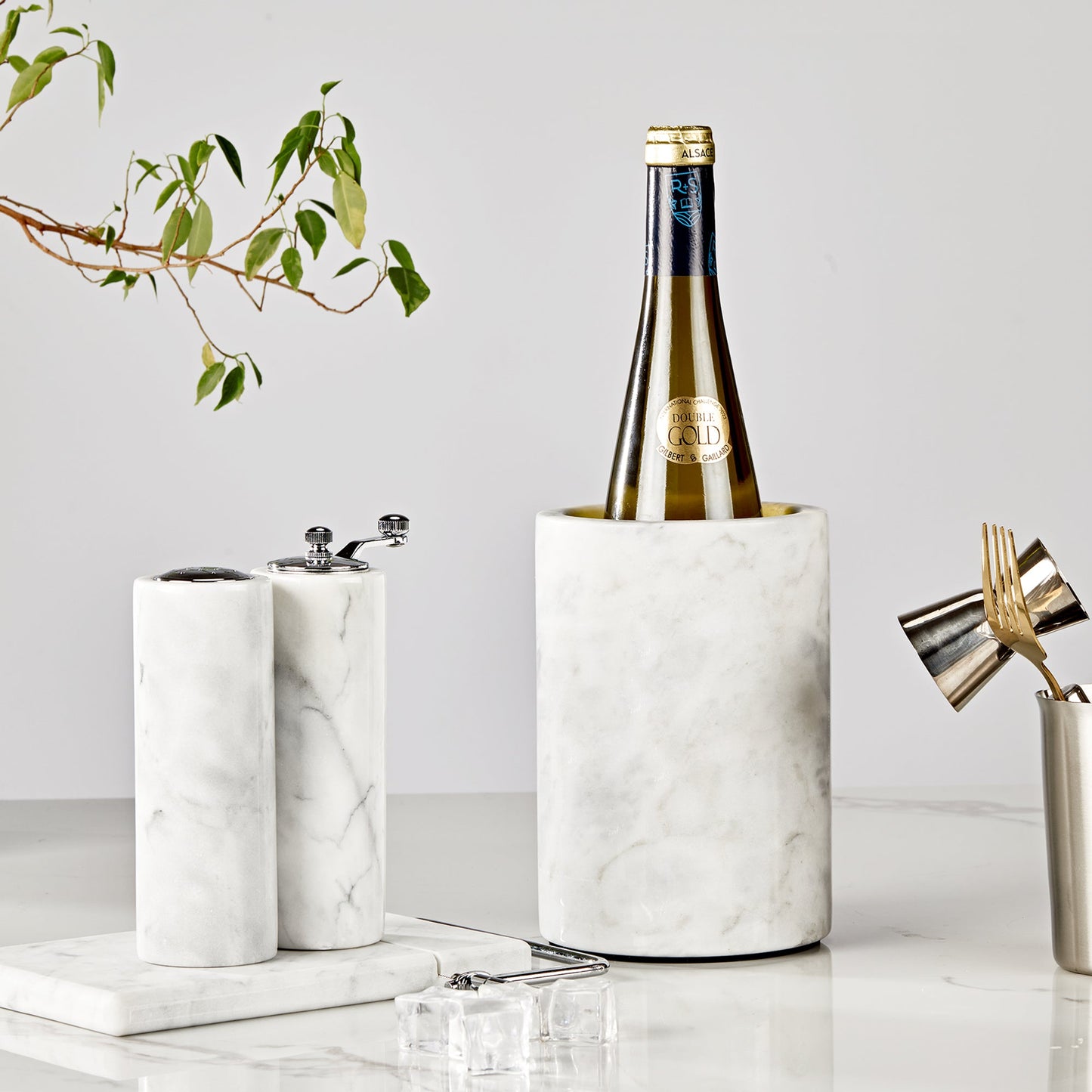 legant French White Marble Wine Cooler for Kitchen - Multi-functional Design for Dining Room and Perfect Marble Wine Chiller