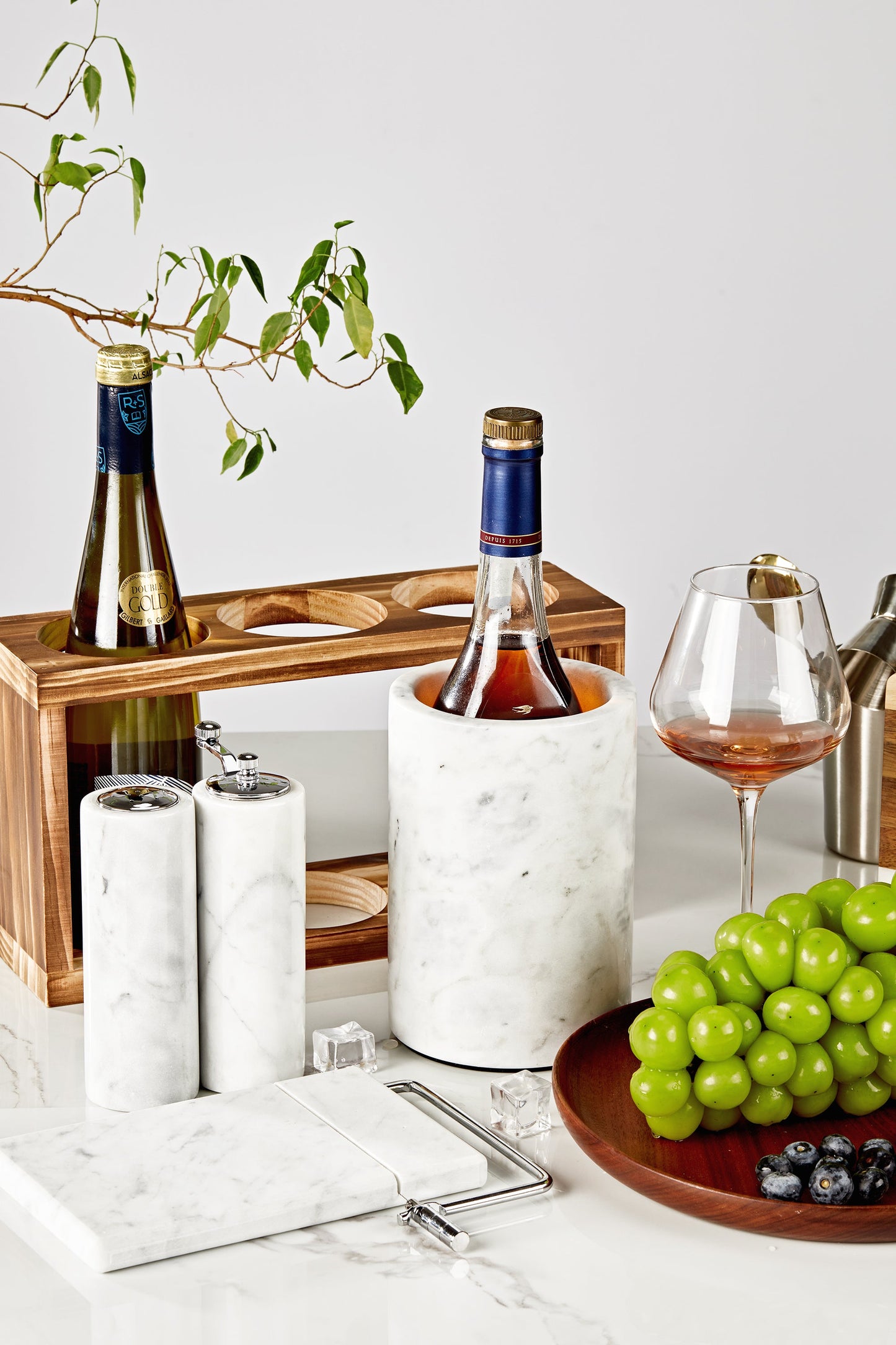 legant French White Marble Wine Cooler for Kitchen - Multi-functional Design for Dining Room and Perfect Marble Wine Chiller