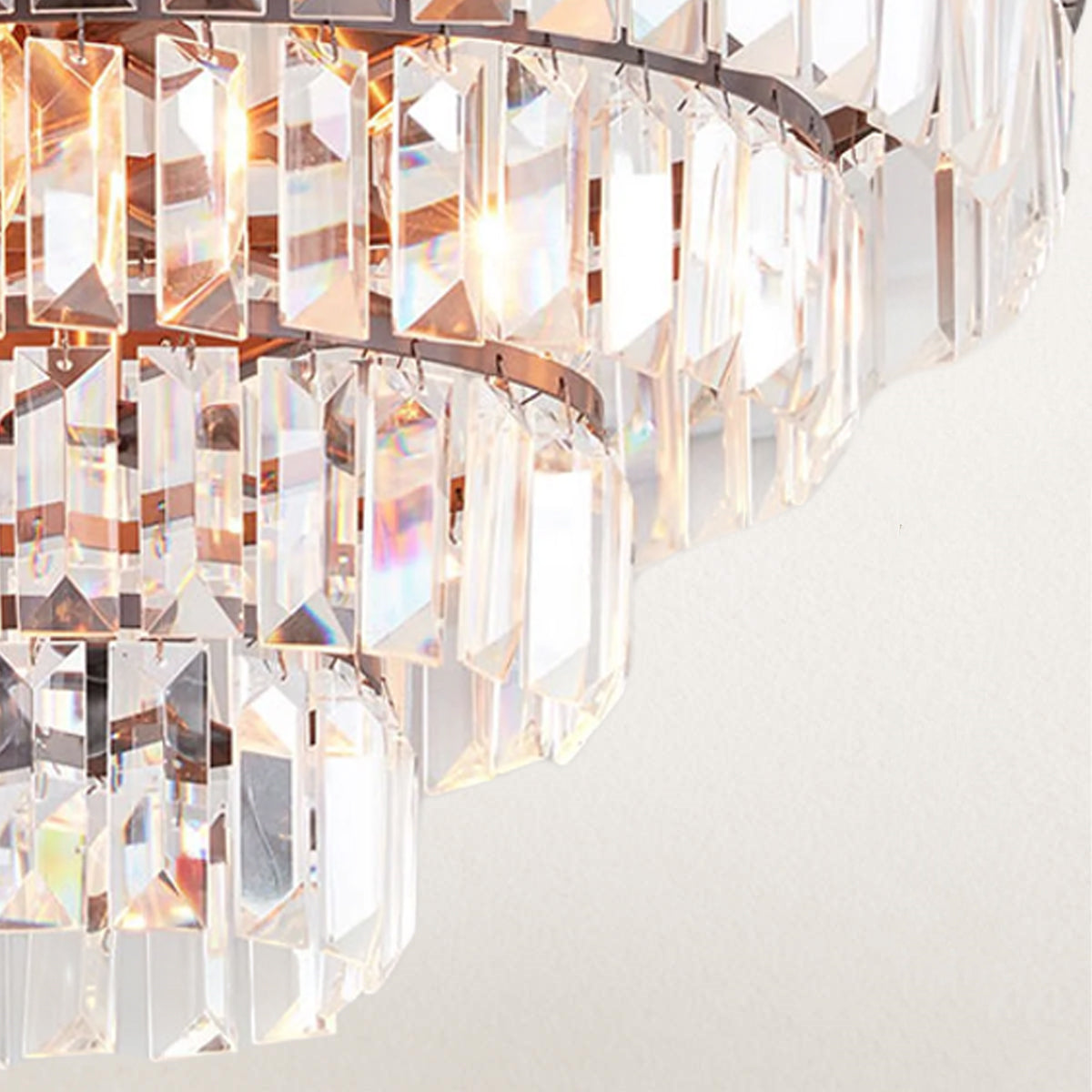 Crystal Flush Mount with Antique Bronze Finish - Contemporary Design for Living Ceiling, Ideal for Dining Room and Modern Living Room Fixtures