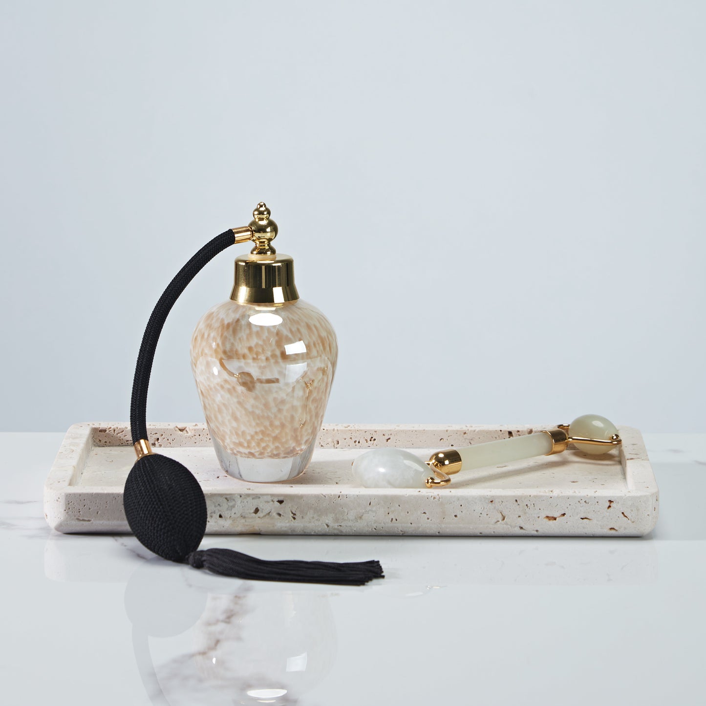 Elegant Marble/Travertine Tray Collection, Elevated Luxury Tray Collection, Bathroom Tray,Dressing Table Tray, Perfume Tray, Dressing Table Tray, Decorative Tray, Jewelry Tray, Ring Tray
