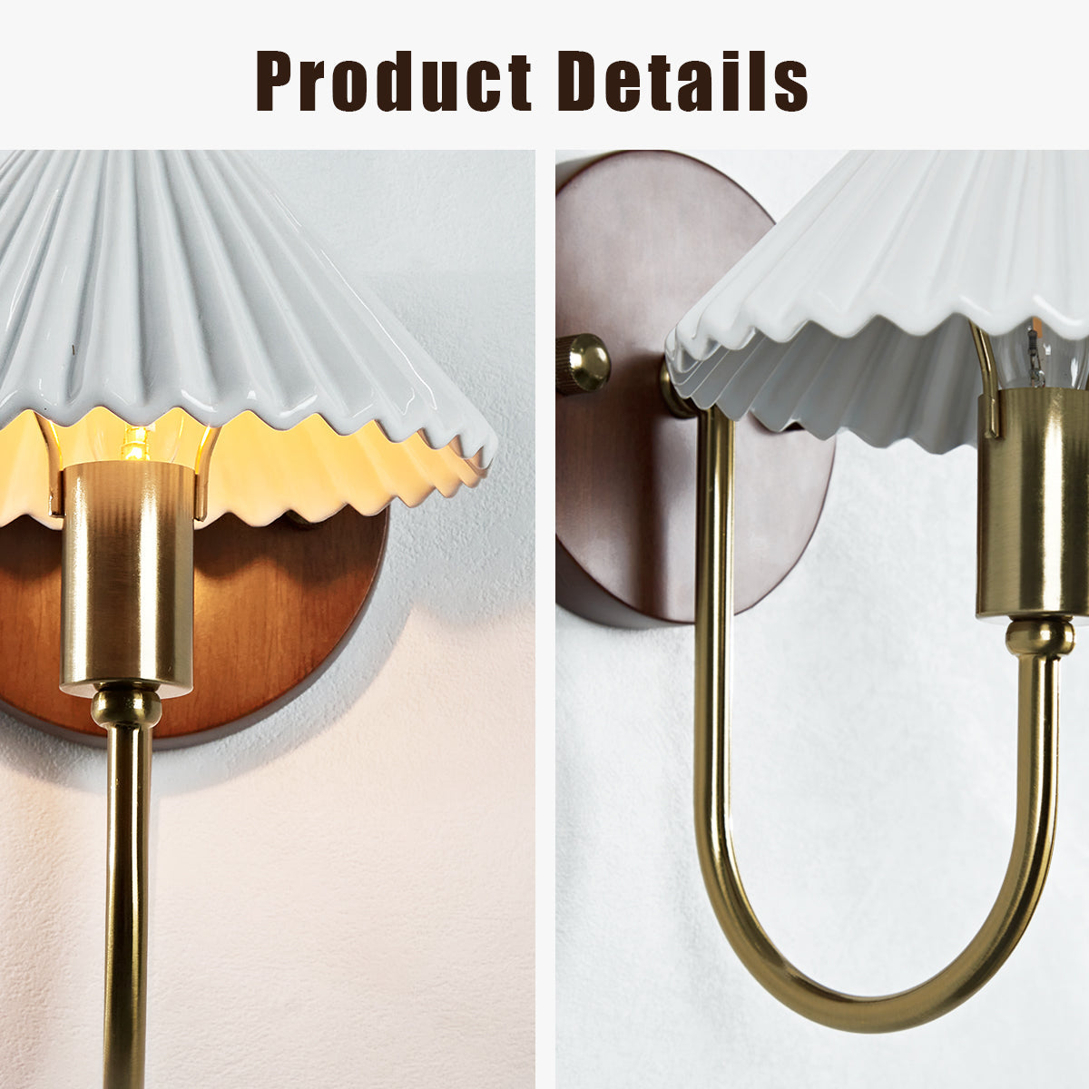 Prairie Style Ceramic Finish Sconce - Featuring Prairie Style Design with Ceramic, Metal, and Wood in Bronze Finish - Ideal as Bedside Lighting