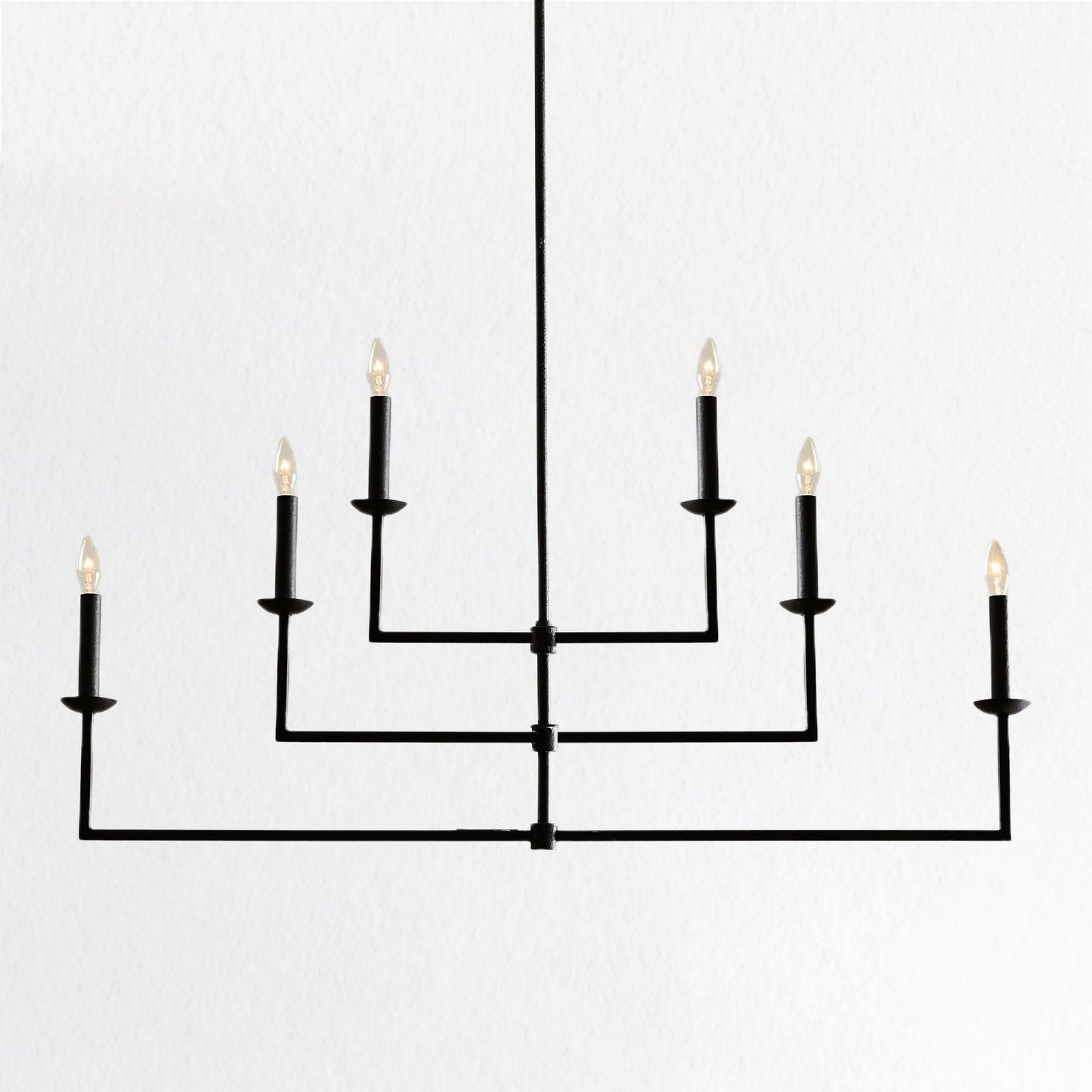 Dimmable Bronze Glow Chandelier - Candelabra-Inspired with Forged Iron and Dimmable Lights - Traditional Design Perfect as a Living Room Chandelier or Modern Hanging Light Fixture