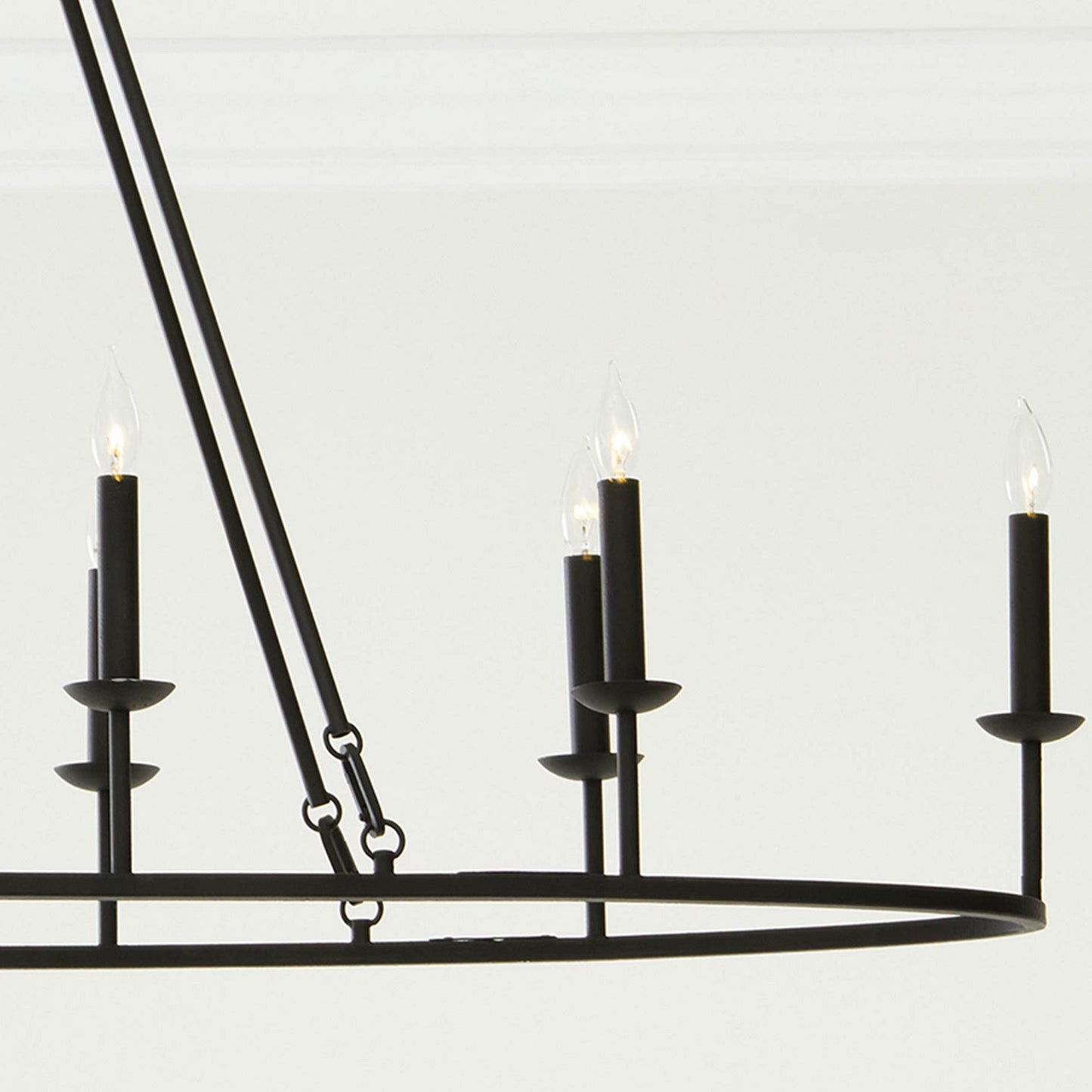 Dimmable Candelabra Glow Chandelier - Candelabra-Inspired Design with Dimmable Bronze Finish and Candle-Style Lights - Stylish Hanging Light Fixture for Living Room
