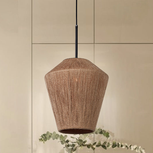 Boho-Chic Jute Ambience Pendant Light - Elegant Relaxed Jute String Design, Boho-chic and Contract Grade - Ideal for Hanging Lights for Bedroom, Island Kitchen Lights, and Pendant Lights for Living Room