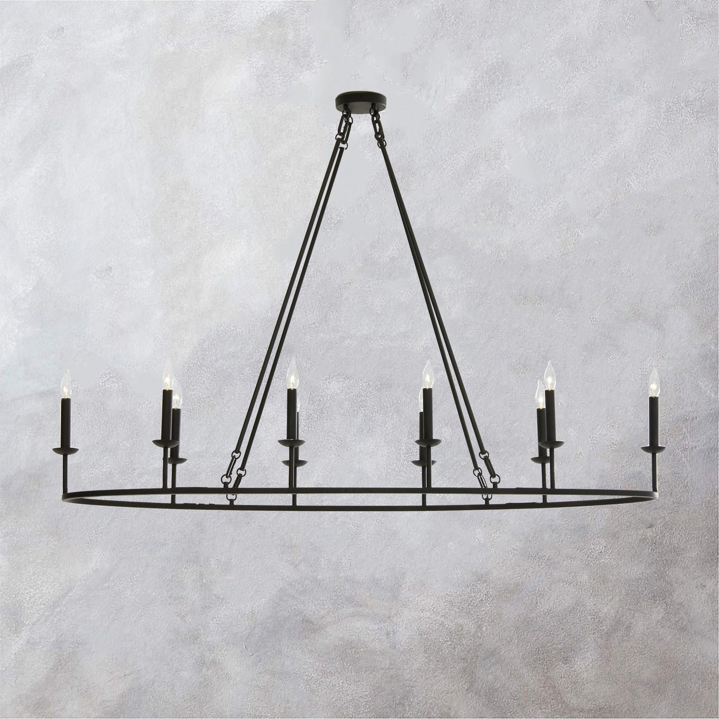 Dimmable Candelabra Glow Chandelier - Candelabra-Inspired Design with Dimmable Bronze Finish and Candle-Style Lights - Stylish Hanging Light Fixture for Living Room
