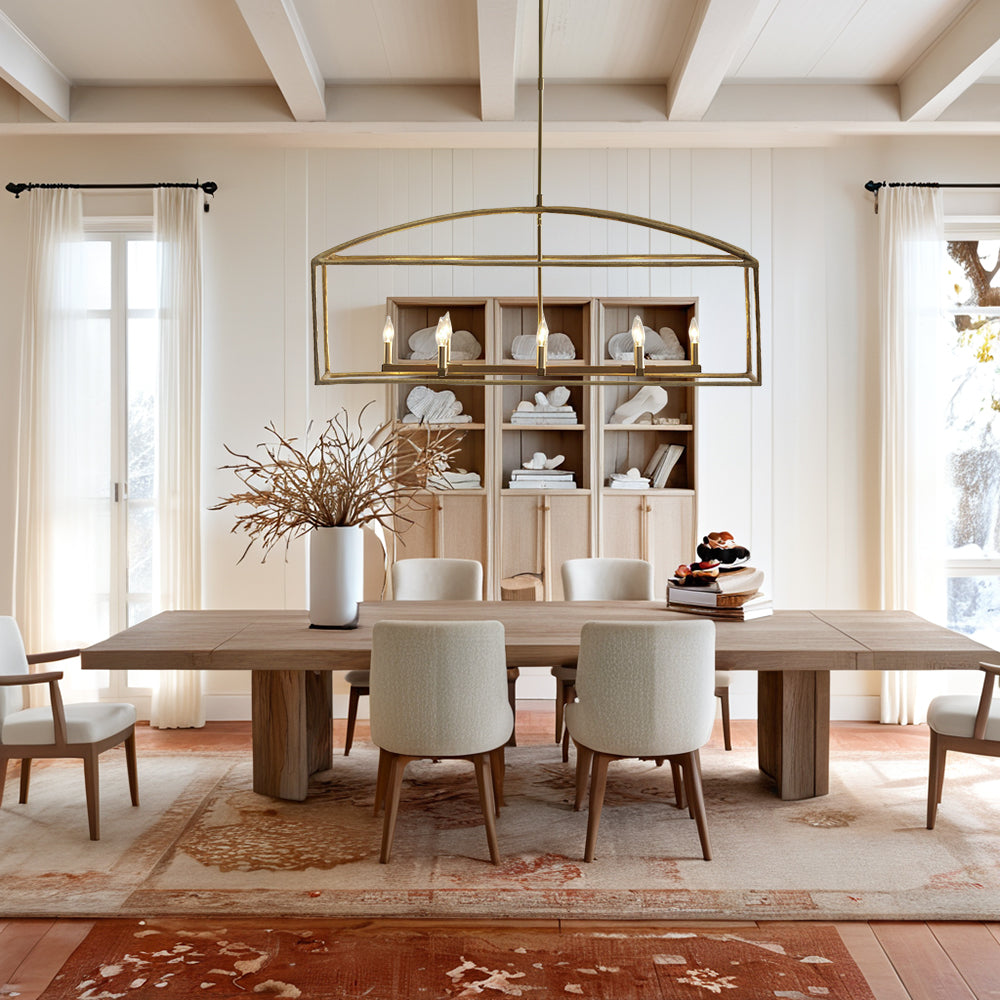 ForgeCurve Dining Chandelier - Modern Hand-Forged Chandelier with Organic Curves Suitable for Dining Room And Living Room