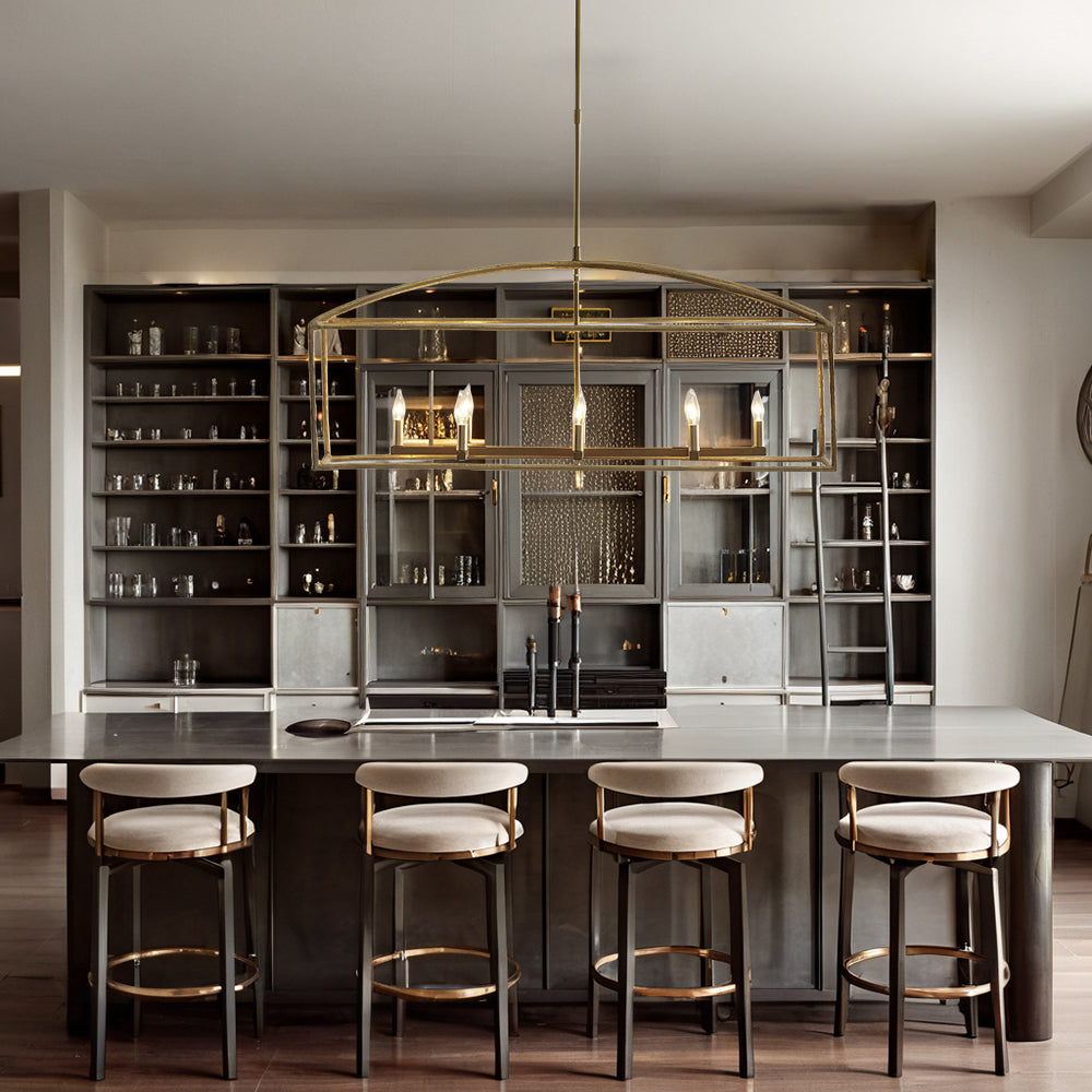 ForgeCurve Dining Chandelier - Modern Hand-Forged Chandelier with Organic Curves Suitable for Dining Room And Living Room