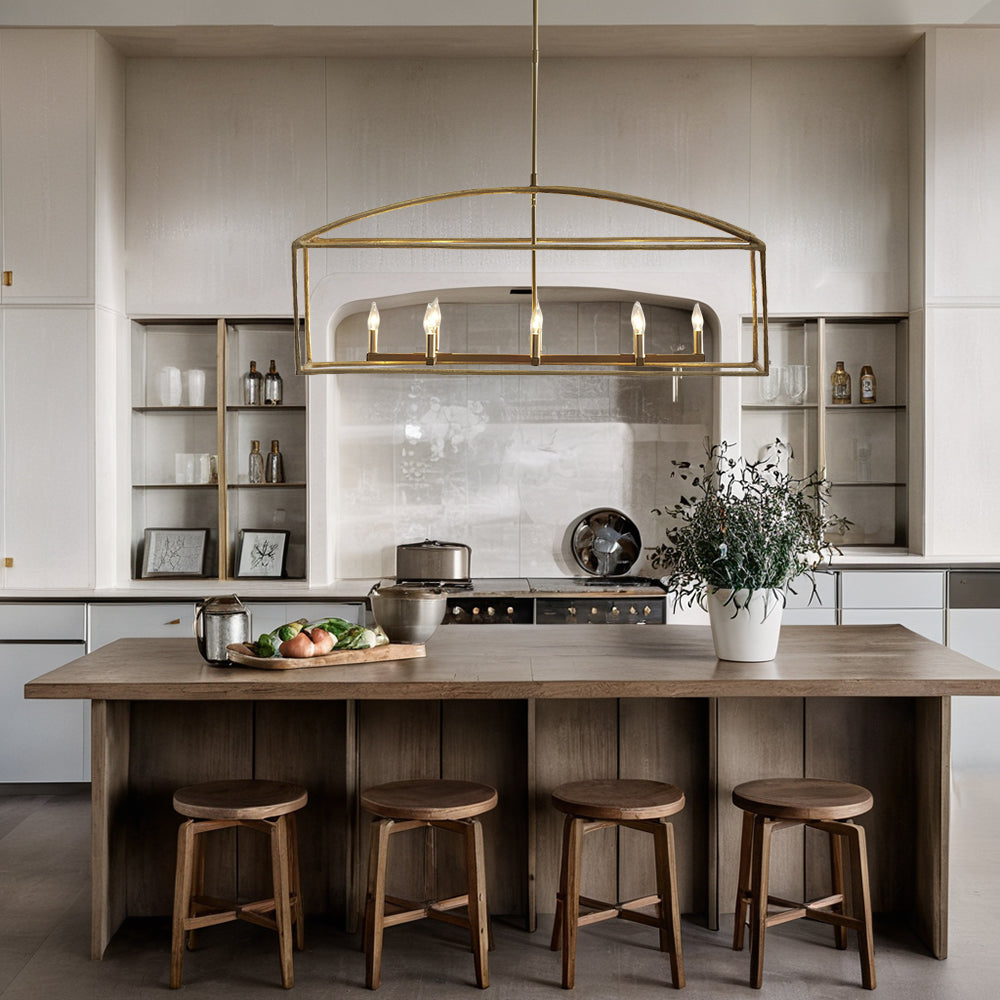 ForgeCurve Dining Chandelier - Modern Hand-Forged Chandelier with Organic Curves Suitable for Dining Room And Living Room