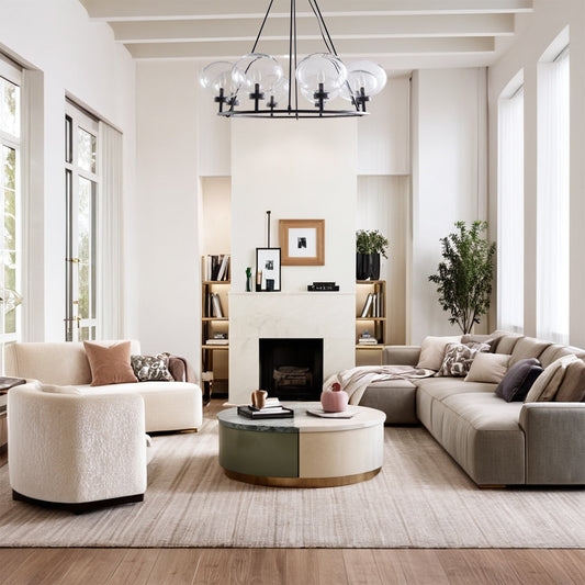 Elegant Illuminate Decorative Modern Hanging Chandelier - Stylish and Elegant Design for a Contemporary Look - Perfect Hanging Light Fixture and Modern Chandelier for Living Room