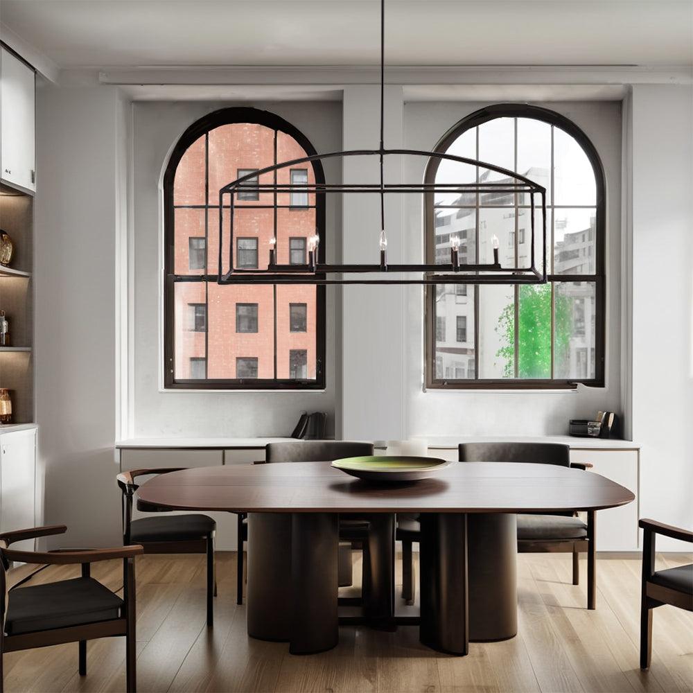 ForgeCurve Dining Chandelier - Modern Hand-Forged Chandelier with Organic Curves Suitable for Dining Room And Living Room