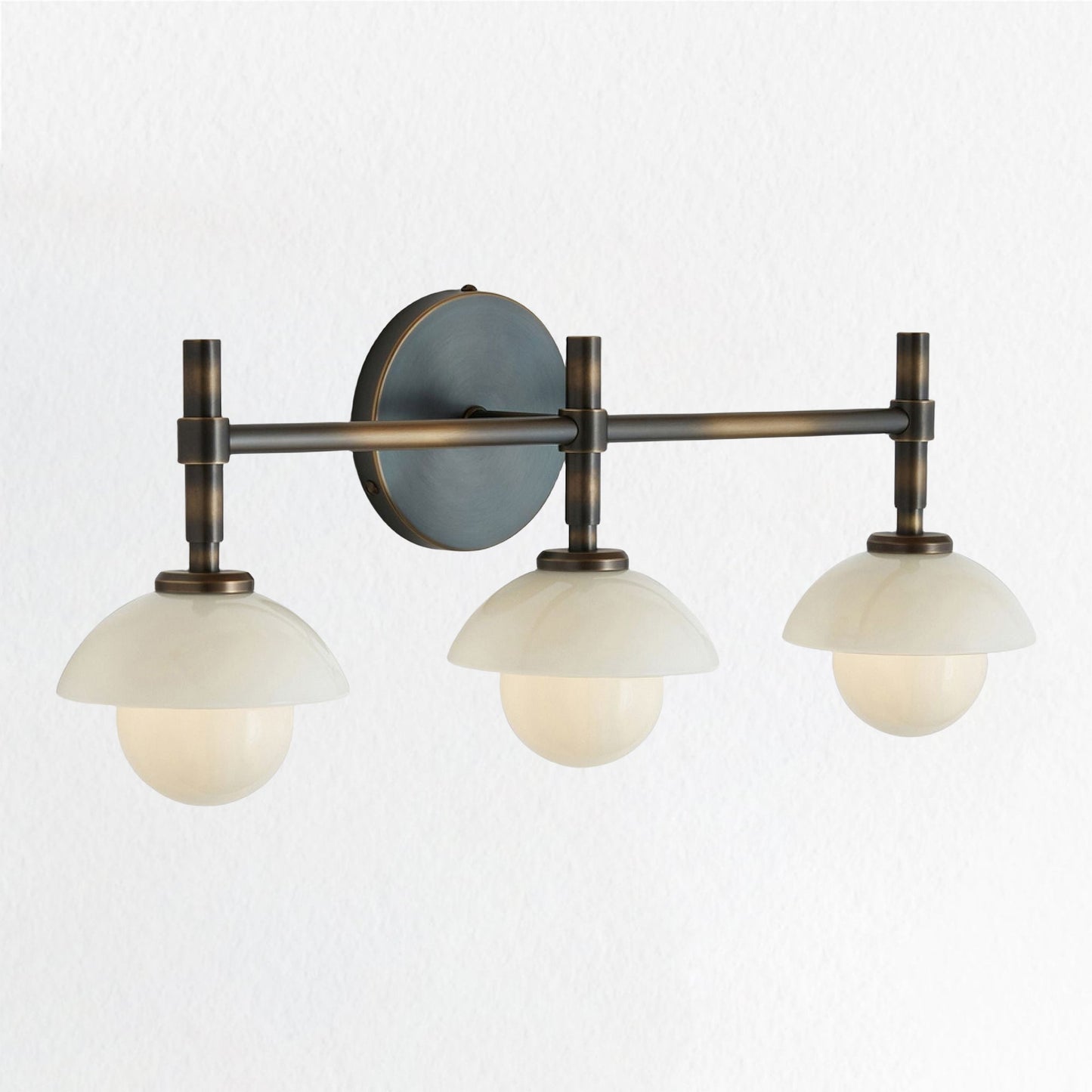 Opulent Glow Hand-Carved Alabaster Bathroom Sconce with Opal Shades - Elegant Light Fixture for Bedrooms, Bathrooms, and Living Rooms