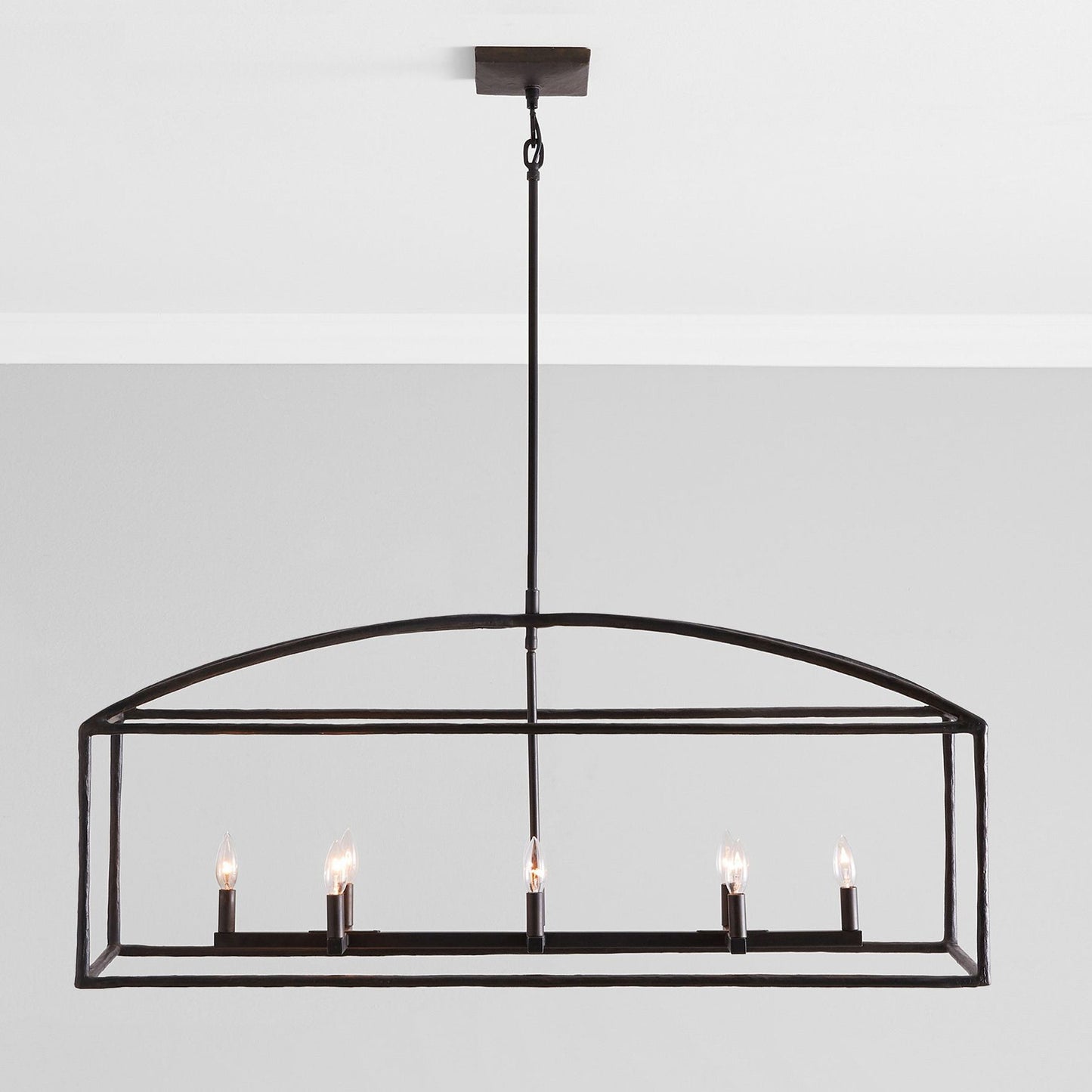 ForgeCurve Dining Chandelier - Modern Hand-Forged Chandelier with Organic Curves Suitable for Dining Room And Living Room