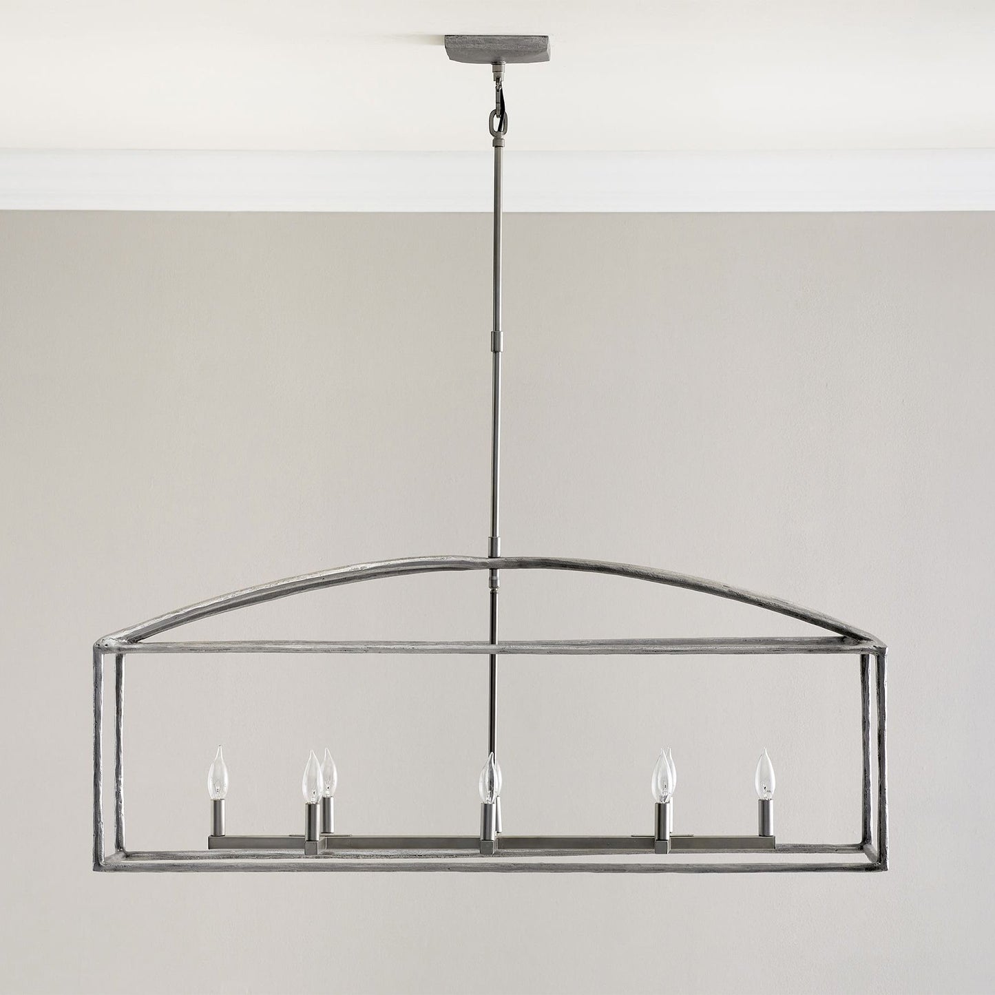 ForgeCurve Dining Chandelier - Modern Hand-Forged Chandelier with Organic Curves Suitable for Dining Room And Living Room