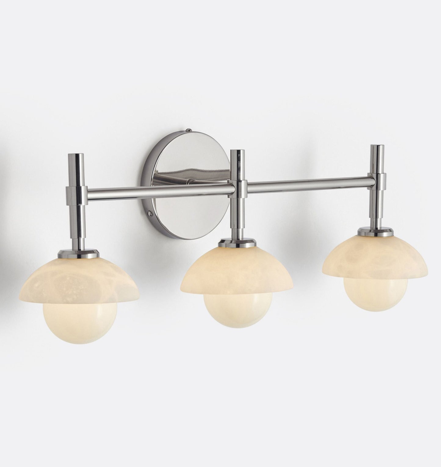Opulent Glow Hand-Carved Alabaster Bathroom Sconce with Opal Shades - Elegant Light Fixture for Bedrooms, Bathrooms, and Living Rooms