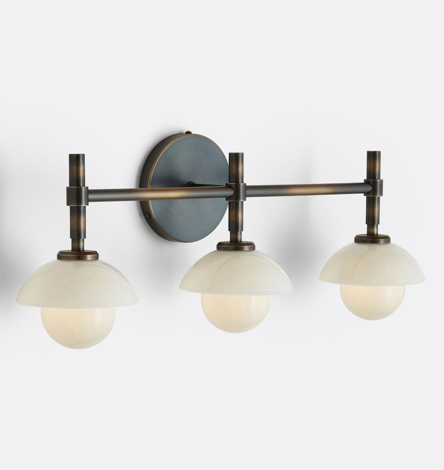 Opulent Glow Hand-Carved Alabaster Bathroom Sconce with Opal Shades - Elegant Light Fixture for Bedrooms, Bathrooms, and Living Rooms