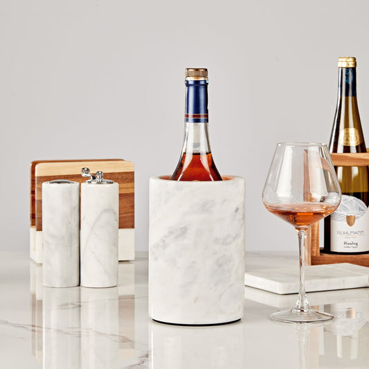 legant French White Marble Wine Cooler for Kitchen - Multi-functional Design for Dining Room and Perfect Marble Wine Chiller
