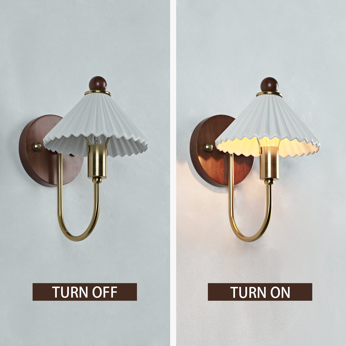 Prairie Style Ceramic Finish Sconce - Featuring Prairie Style Design with Ceramic, Metal, and Wood in Bronze Finish - Ideal as Bedside Lighting