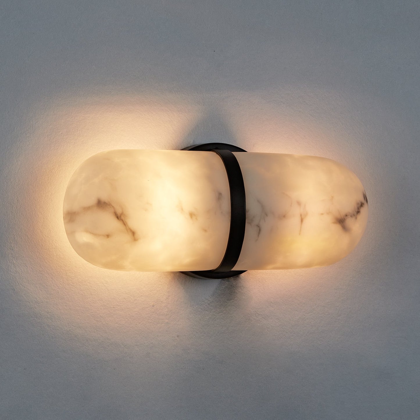 Resin Wall Sconce - Premium Resin Exterior Mimicking Marble, Damp Rated, Hardwired - Ideal for Wall Sconces, Bathroom Sconce, Kitchen Sconce, and Exterior Wall Lights