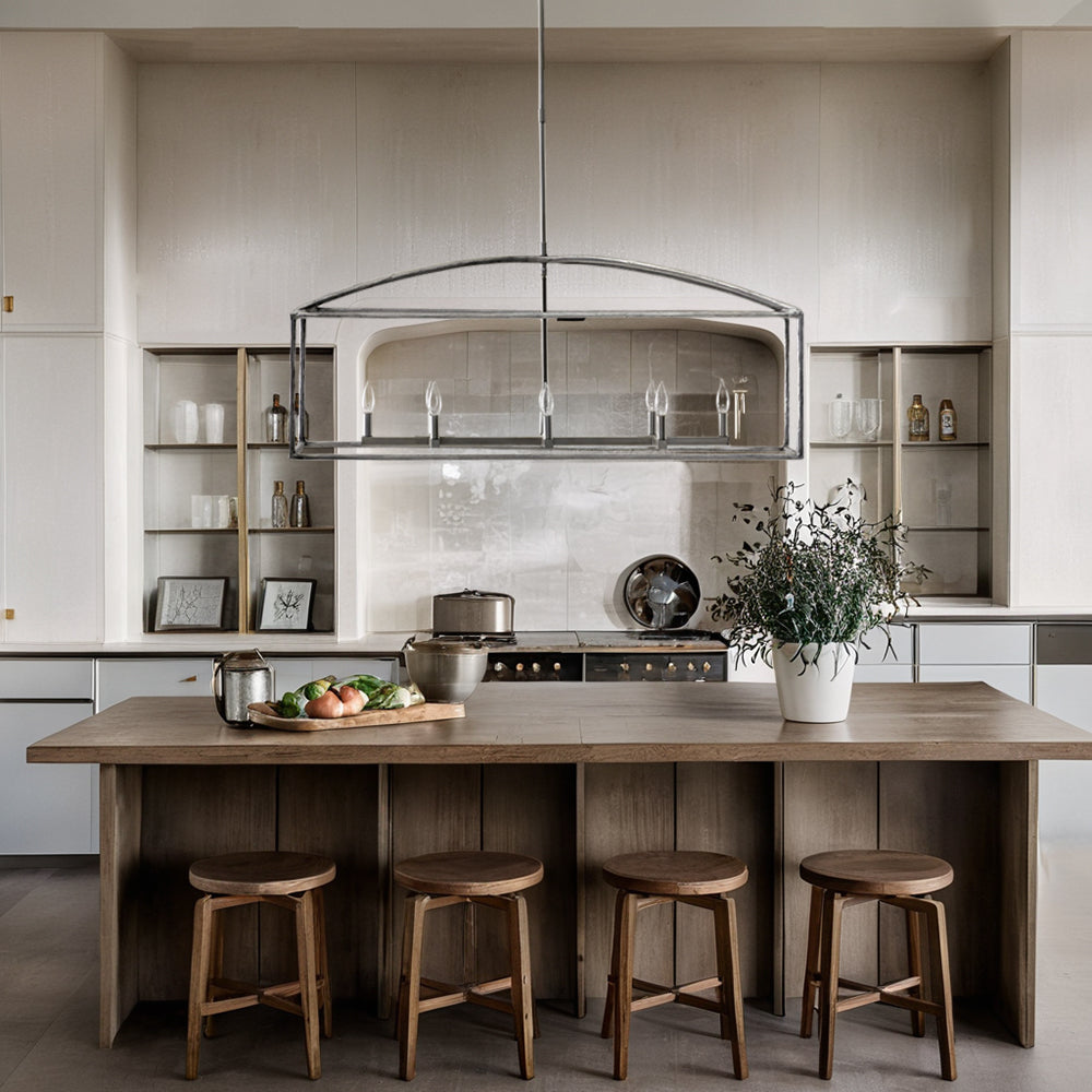 ForgeCurve Dining Chandelier - Modern Hand-Forged Chandelier with Organic Curves Suitable for Dining Room And Living Room