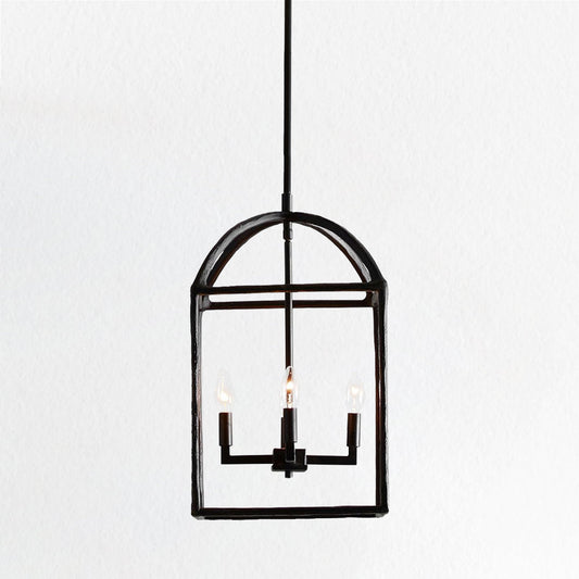 Modern Industrial Forged-Iron Pendant Light - Adjustable Height Hanging Light Fixtures, Suitable for Dining Room And Living Room
